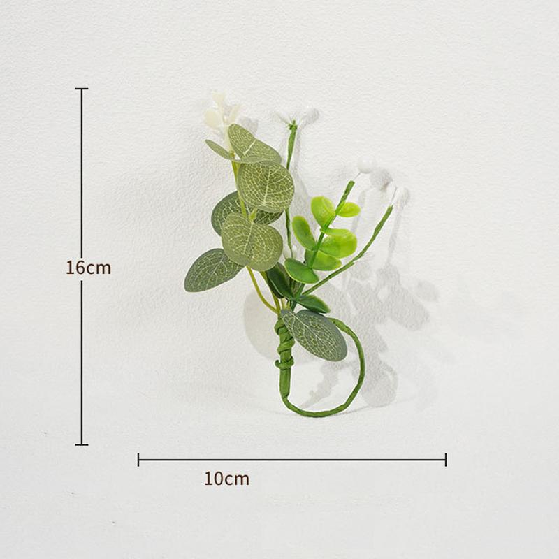 2Pcs Artificial Eucalyptus Green Napkin Rings Floral Rustic Wedding Party Table Centerpieces Valentine'S Day Home Dining Decor