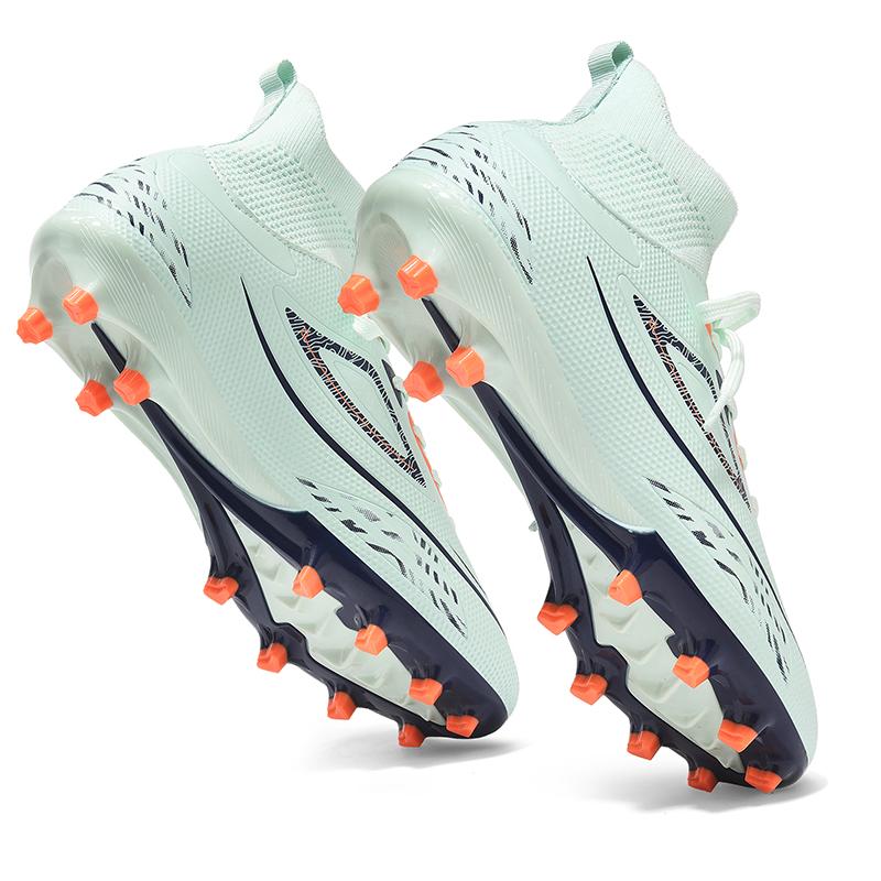 Unisex High-top Soccer Shoes for Adult Students with The Option of Studded or Long Studs Available In 4 Colors Sole Spikes