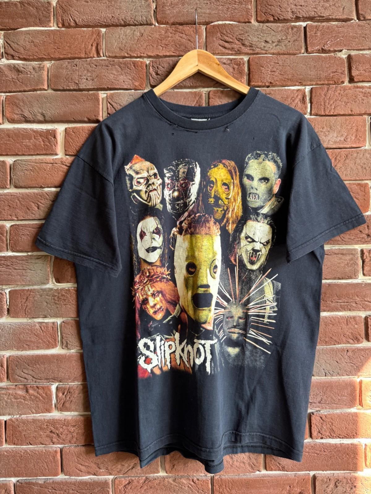 Редкая винтажная футболка Slipknot 00-х Numetal Band Tee Y2K L Унисекс XL