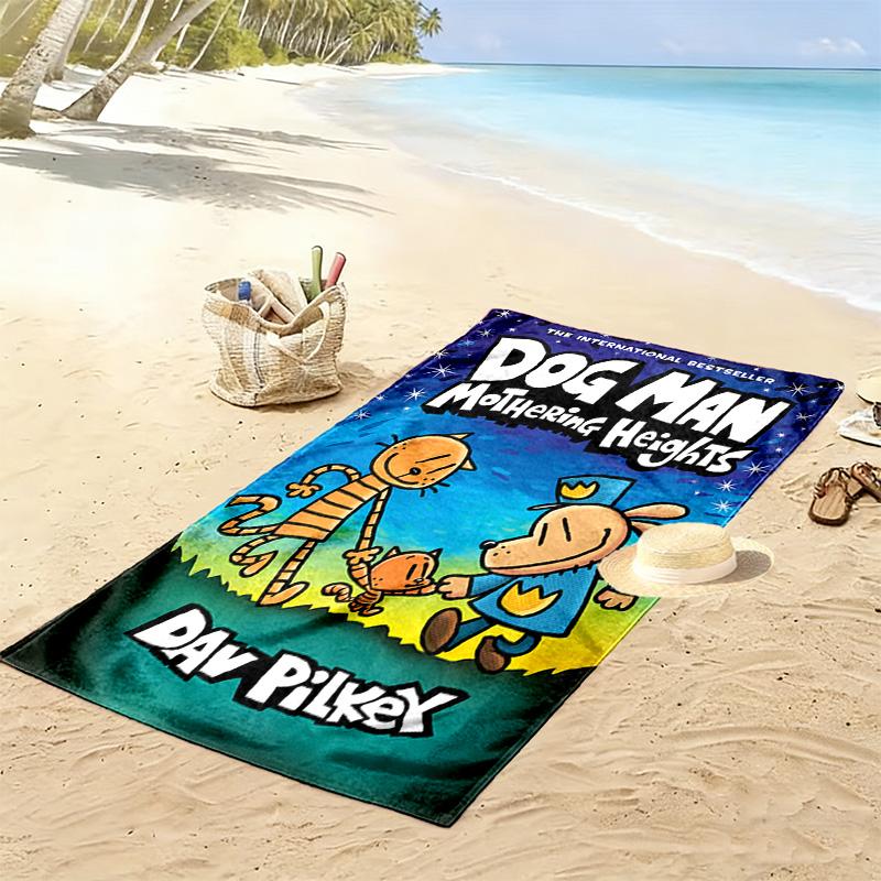 Dog Man Style Digital Art 2D Flat Print Beach Towel, Large Soft Quick Dry Towel for Beach Camping SwimmingXSTJ0915133