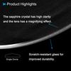 CoCud Watch Crystal Lens Glass, 36.5mm Diameter, 1.3mm Thickness, Sapphire Single Dome Face Crystal Replacement Lens, Clear (Application: Watch