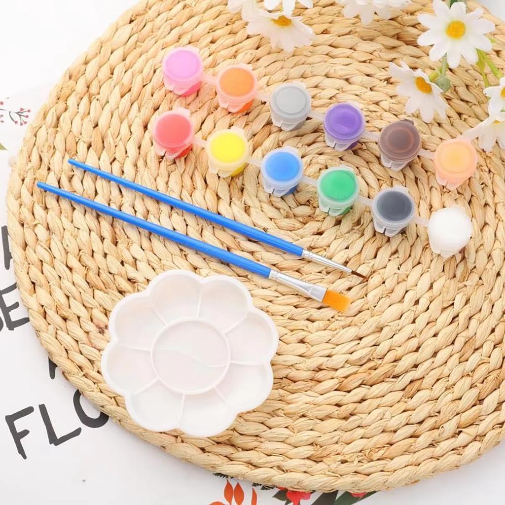 10/20Pcs Painting Brushes Set Art Round Flat Hair Nylon Hair Paint Brush for Oil Acrylic Watercolor Kids/Artists/Beginners/Stude