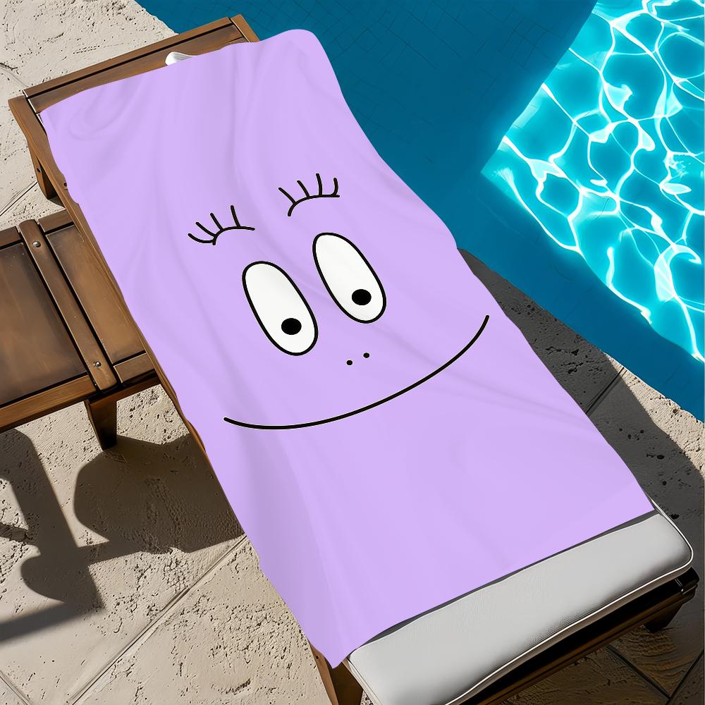 cartoon face art cute funny b-B-Barbapapas Towel soft Beach Towels Trip swim Pool bathing Towel Gym Spa home Decor Gift Holiday