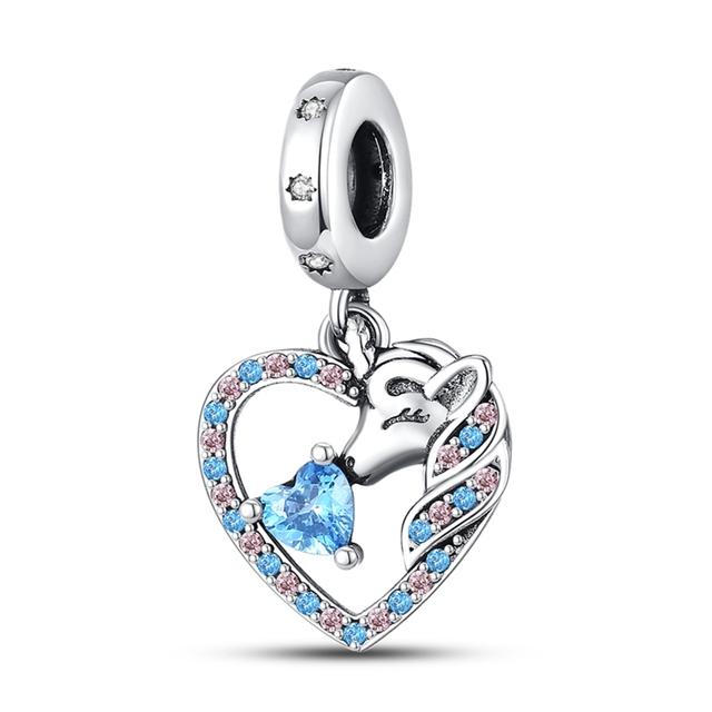 Fashion 925 Sterling Silver Luminous Change Color Animal Star Charms Beads Pendant Fit Necklace Bracelet Jewelry Women