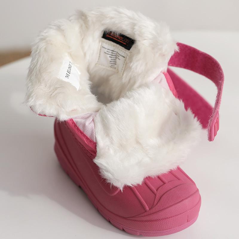 Kids Winter Children's Snow Boots Waterproof Cotton Shoes Thick Warm Non-slip Boots In The Tube Casual Kids Boots