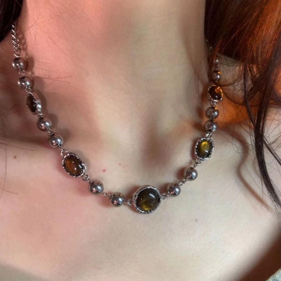 European and American cross-border y2k babes butterfly leather collar punk rock choker collarbone chain necklace foreign trade jewelry