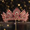 Eleganckie Barokowe Tiary Królowej Błyszczące Ozdoby Ślubne Temperament Kobiety Obręcz do Włosów Przyjęcie Urodzinowe
