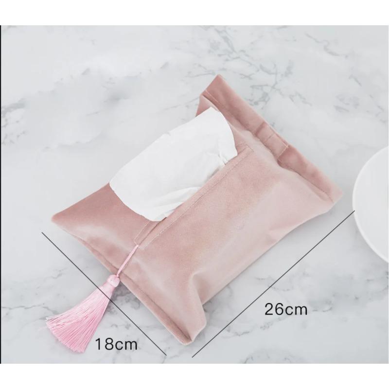 Taschentuchbox Set Samt Papier Schublade Auto Wohnen Essen Aufbewahrungstasche Quaste Orientalisch Östlicher Stil MitOhne Worte Taschentuchhülle