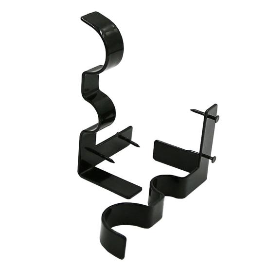 3Pcs/Set Curtain Rod Brackets No Drill Curtain Rod Holders with Center Support Heavy-Duty Brackets Fit 2 Sizes of Curtain Rods for Blackout Curtains