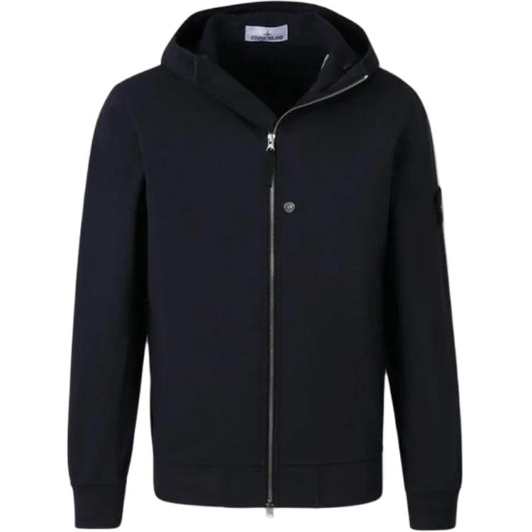 STONE ISLAND Logo Patch Zip Up Hooded Jacket K2S15Q100004S0B22-V0020
