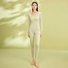 Women's Ultra-Thin Thermal Underwear Set: Skin Care Top & Bottoms for Autumn/Winter
