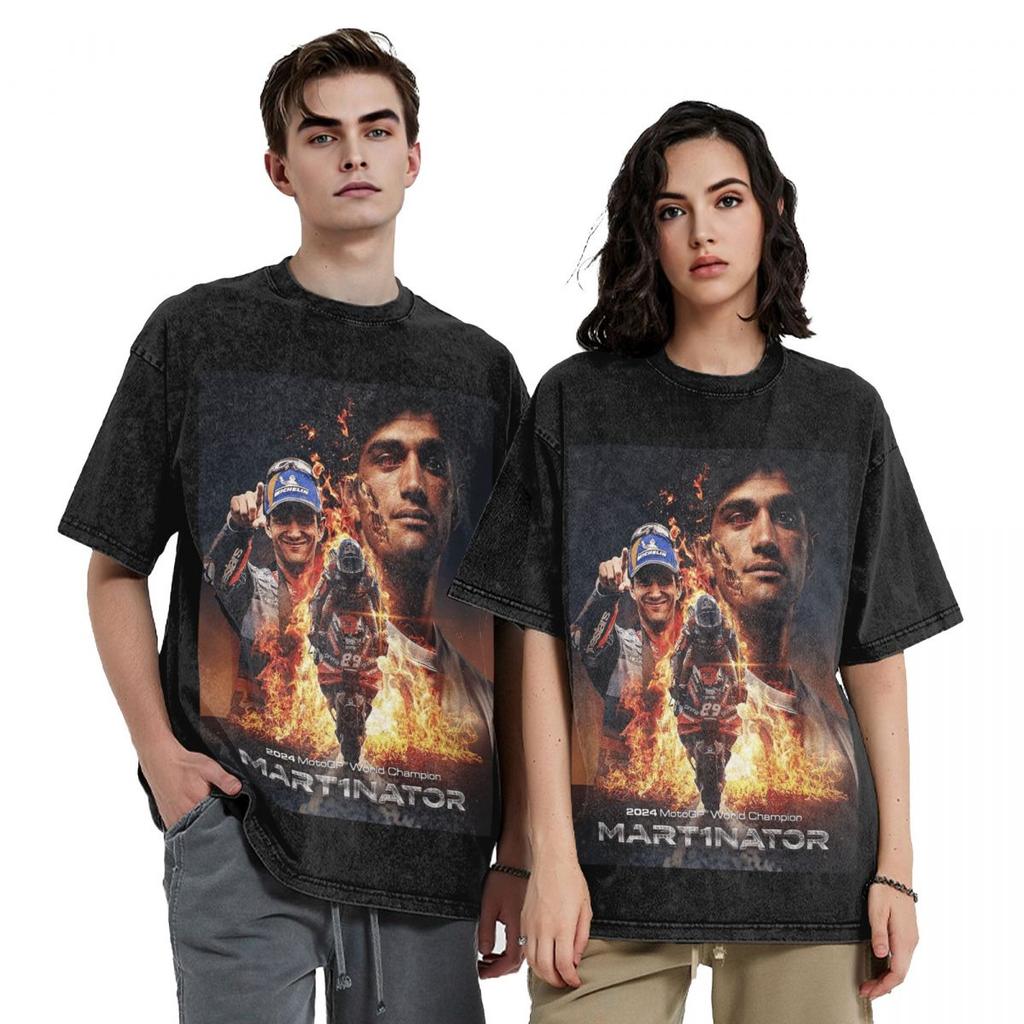 Jorge Martin Nummer 89 Hip Hop Kurzarm T-Shirts Gewaschene Tops T-Shirts Streetwear T-Shirt Harajuku für Männer Frauen