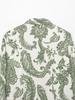 2025 Spring Women's European & American Style Floral Long Sleeve Shirt and Skirt Set