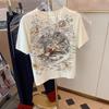 Fruity American Short-sleeved T-shirt for Women, Loose, Slim, Pure and Sexy, Fashionable Print, Versatile Half-sleeve for Small People