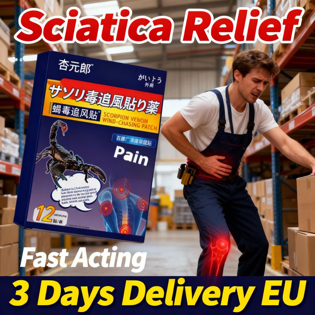 Rapid Relief Hip Sciatica Patch - Organic Herbal & Gentle Formula
