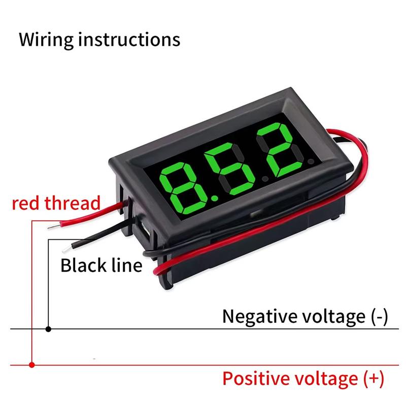 Digital Voltmeter DC 4.5V To 30V Digital Voltmeter Voltage Panel Meter Red For 6V 12V Electromobile Motorcycle Car