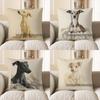 Home Decor Cute Dog-Printed Pillow For Home Decor Pattern Cushion Cover Suitable For Sofa Bedroom Car Pillow Cover