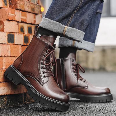 2024 New Men's Casual Martin Boots Versatile Trendy Large Size Tooling Boots Advanced Autumn and Winter Men's Boots 3315-J