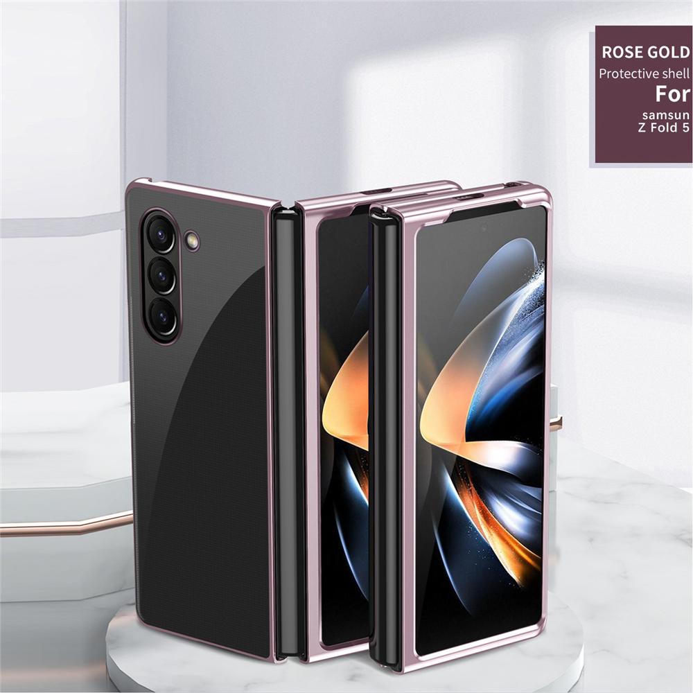 

Складной ультратонкий чехол из прозрачного стекла с покрытием для Samsung Galaxy Z Fold 5 5G, жесткий противоударный защитный чехол, Fundas For Z Fold 5