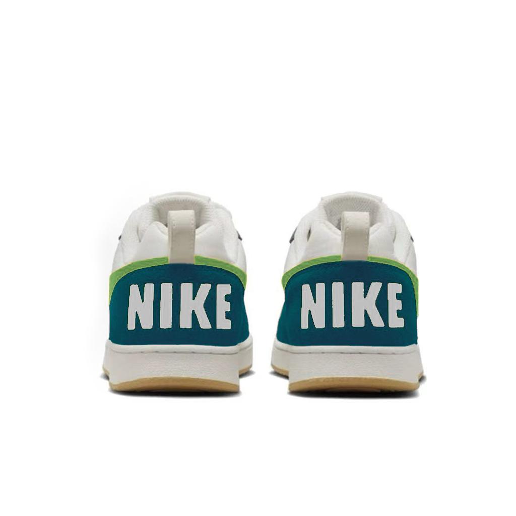 Nike Court Borough PRM Abrasion Resistant Slip Resistant Low top Skateboard Shoes Men's Blue Green 844881-100(Team1392-WOLF)