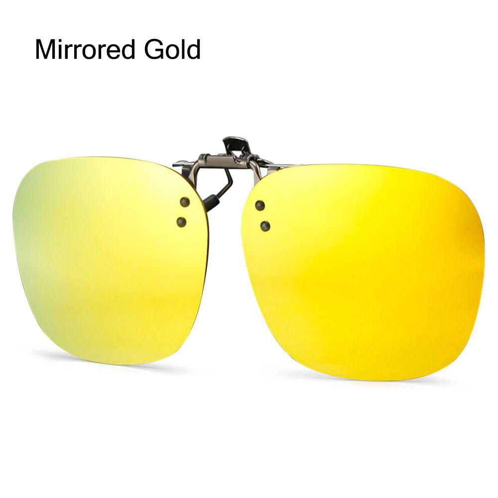 Convenient Clip-On Polarized Sunglasses Rimless Polygonal Shades for Women & Men