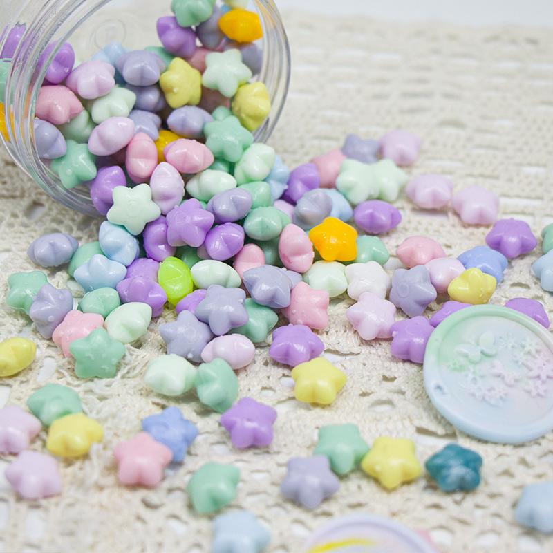 1000g Macaron Series Star Enamel Wax Grains Cute Style Wax Material DIY Greeting Card Party Invitation Decoration Supplies