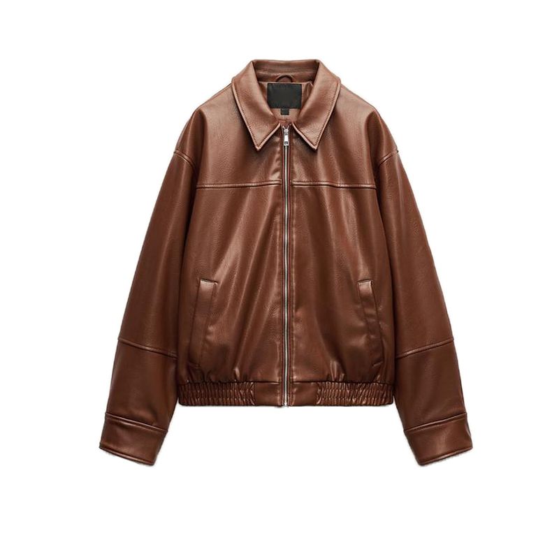 

Осенняя женская одежда в стиле локомотива, куртка-авиатор из полиуретановой кожи, верхняя одежда 4391864 4341855 4391859 Leather color L