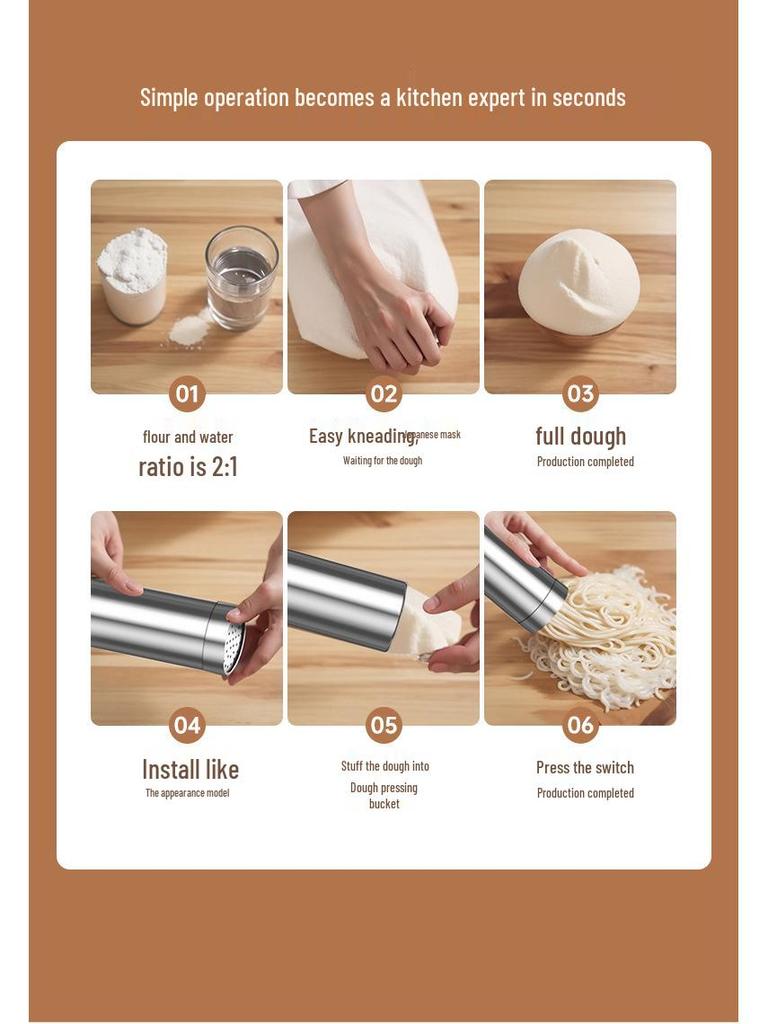 Portable Wireless Electric Noodle Maker: Compact, Fully Automatic Outdoor Pressing Machine