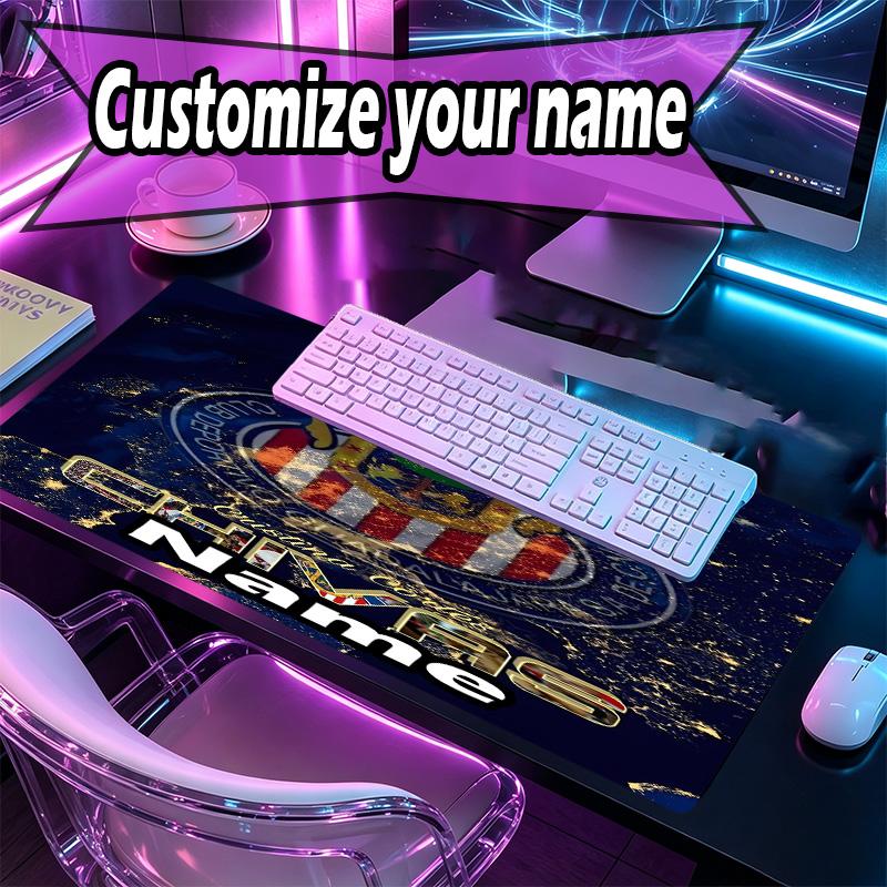 Custom Name Personalized Club Deportivo Guadalajara Pattern Mousepad, Laptop PC Desk Mat, Decorative Desk Mat for Home Keyboard Pad Gift
