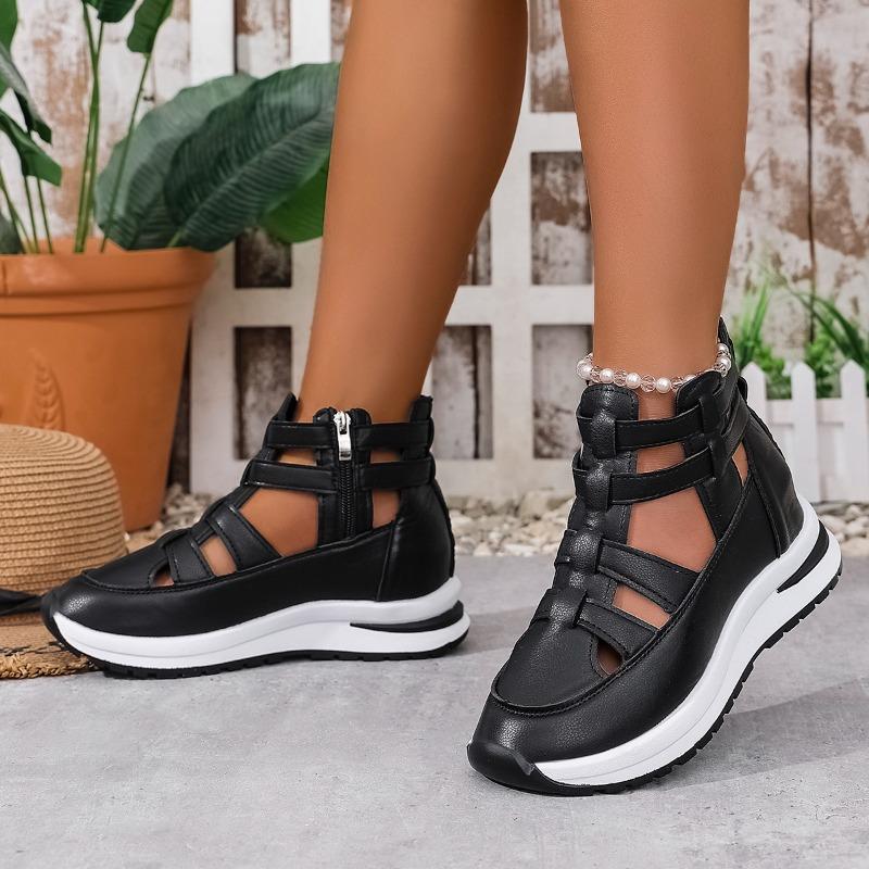 Fashion Summer New Wedge Sandals Baotou Cutout Breathable Plus Size Trifle Platform Shoes for Women