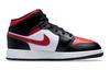 Jordan Air Jordan 1 Mid Black Fire Red GS 554725-079