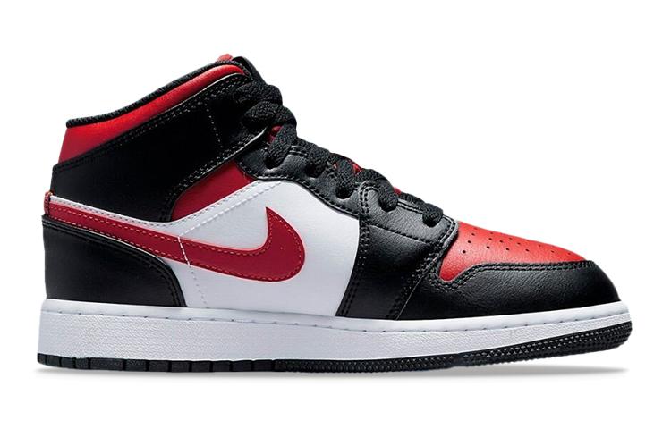 Jordan Air Jordan 1 Mid Black Fire Red GS 554725-079