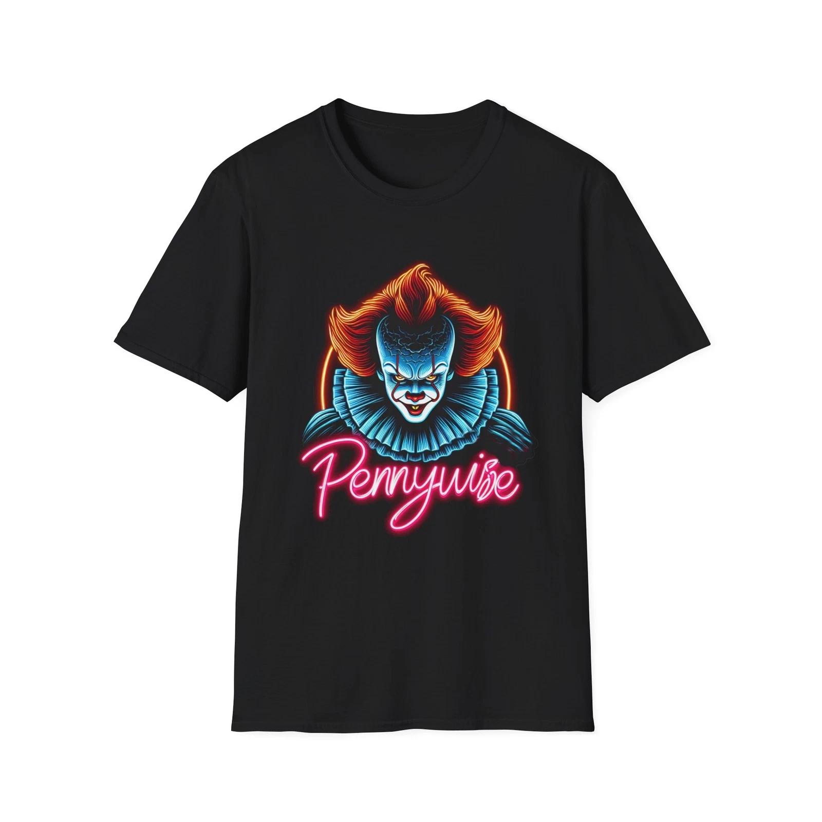 Men s and Women s T-shirts Neon Nightmare: Pennywise Tee XXXL
