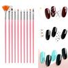 15Pcs Nail Art Pen Brushes Set Multifunctional Line Stripes Carving Brush DIY Drawing Pen UV Gel Brushes Painting Manicure Tool