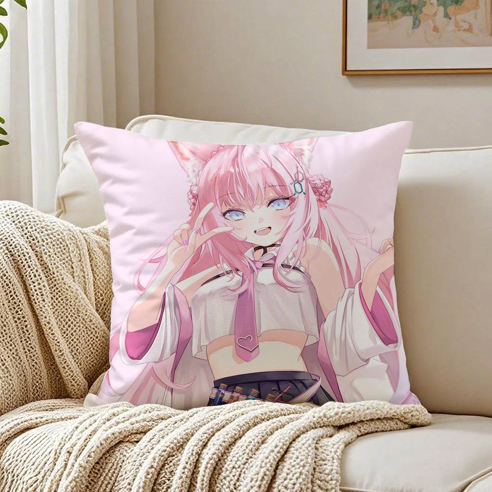 Anime Singer H-Hakui KoyorSi Pillow Case Anti-dustmite Pillowcase Invisible Zipper Silky Short Plush Sofa Cushion Cover