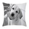 Cute Pet Puppy Black and White Art Photo Office Sofa Cushion Pillowcase