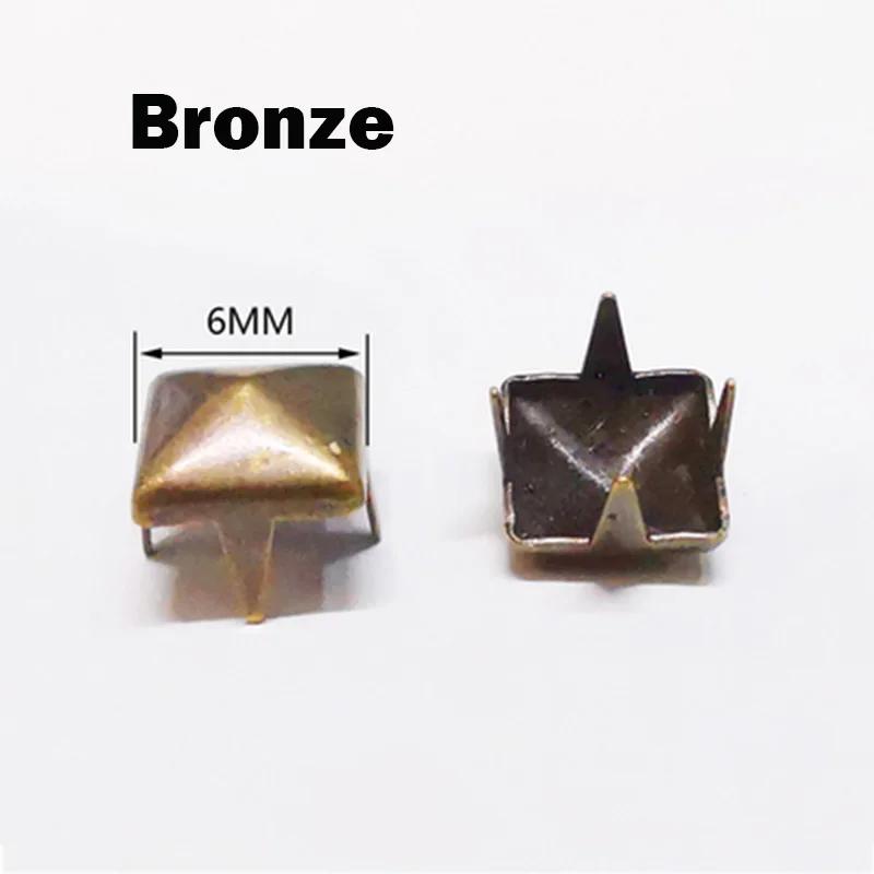 20/30/50Pcs 4~15mm Metal 4 Claw Rivets Square/Round Spike Studs Pyramid Rivets for Clothes Shoes Bags Belt Punk DIY Leathercraft