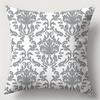 Gray Floral Pattern PillowcaseSuitable for Sofa Car Bedroom Decorative Cushion Cover Pillow Cover