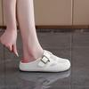 Fashion Shoes Woman 2025 Female Slippers Cover Toe New Rubber Soft Summer Flat Slides Shoes Ladies' Slippers Slipers Women Cover Toe Sum