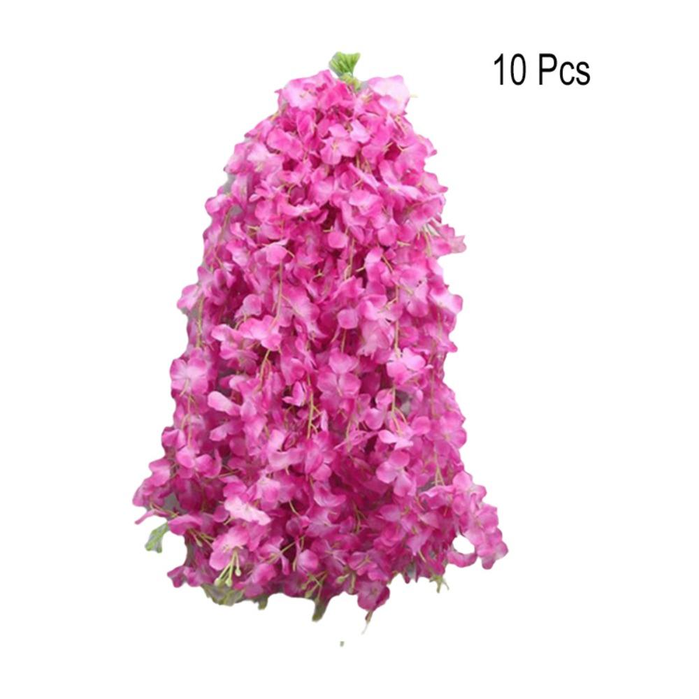 10PCS Bright Color Artificial Wisteria Hanging Flower Wisteria Flower Strips  Ceiling