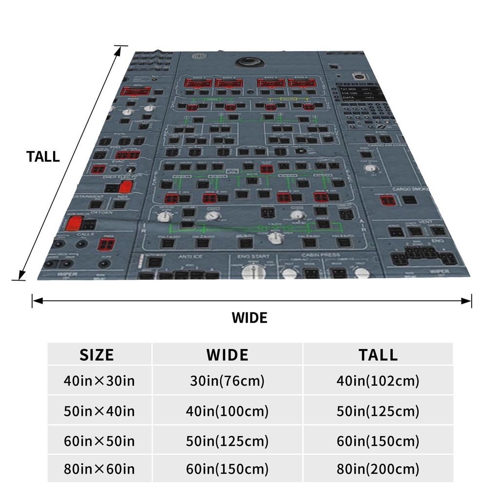 Airbus A380 Overhead Panel Blanket Breathable Flannel Sofa Throw Blanket for Home Bedroom Outdoor Throws Bedspread Quilt