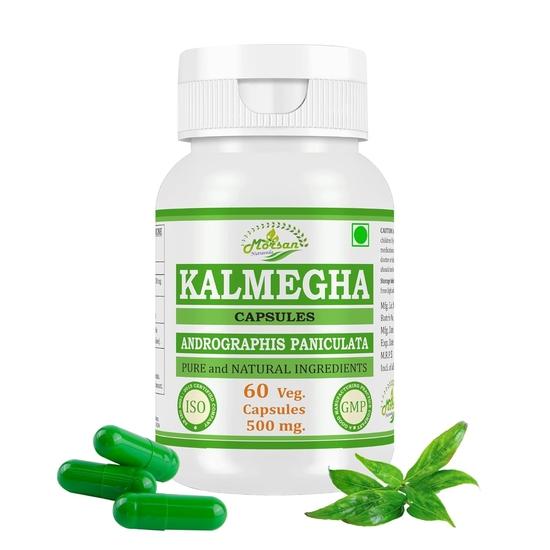 Morsan Nutraveda Kalmegha (Andrographis Paniculata) Extract Capsule| 60 x 500 mg Veg Capsules| Herbal High-Potency Formula