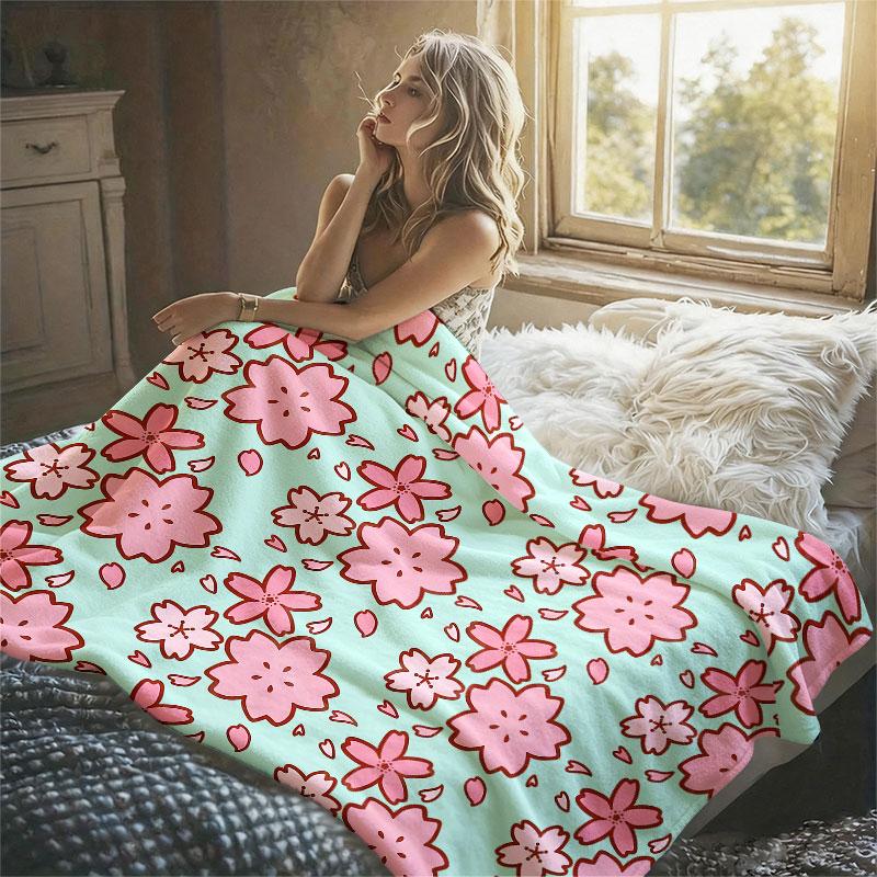 Cute French Bulldog Flannel Blanket Warm Soft Halloween Christmas Decorative Couch Warm Cozy All-Season Gift
