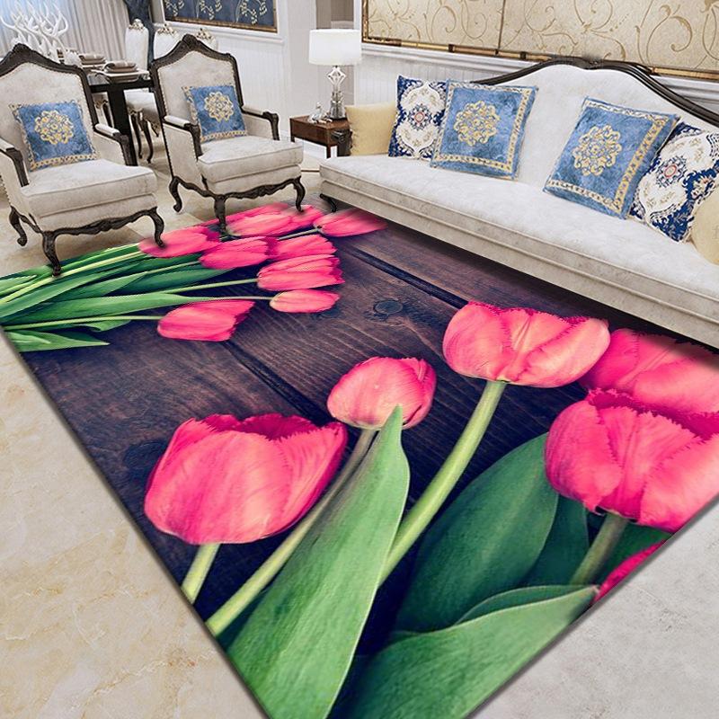 3D Carpet Living Room Bedroom Printed Carpet Wedding Floor Mat Modern and Simple Carpet