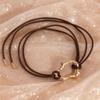 Irregular Metal Buckle Soft Leather Rope Knotted Belt Women'S Sweater Skirt Coat Waist Chain Fashion Accessories