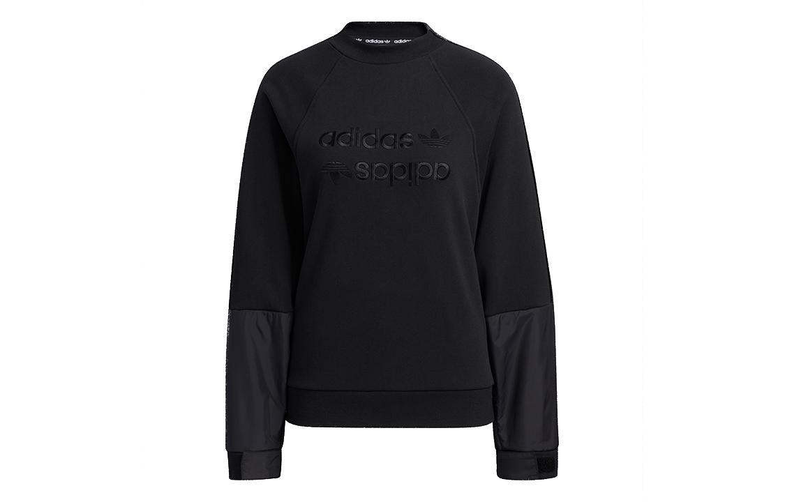 Adidas Originals Sweatshirts Women s Black Crew Neck Moderate Regular GU5796 32