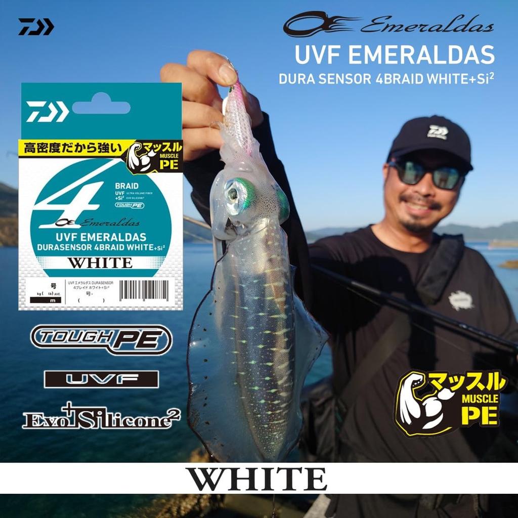 Daiwa PE Line UVF Emeraldas Dura Sensor 150m White color (DAIWA) +Si2 0.5 (with markings)