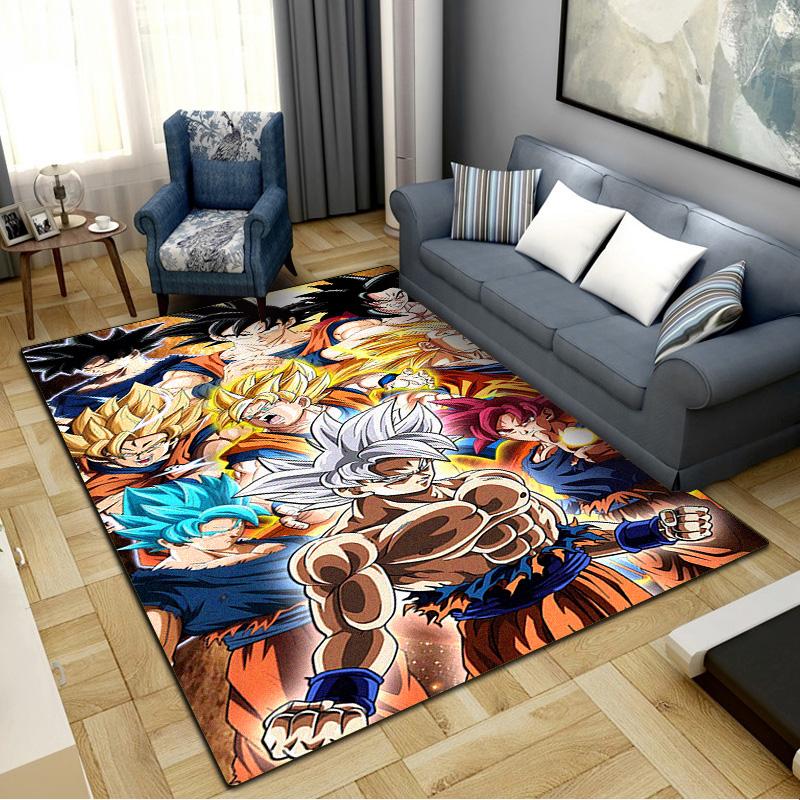 Son Goku Carpet Rug for Living Room Bedroom Home Sofa Decoration,Kids play Non-slip Floor Mat