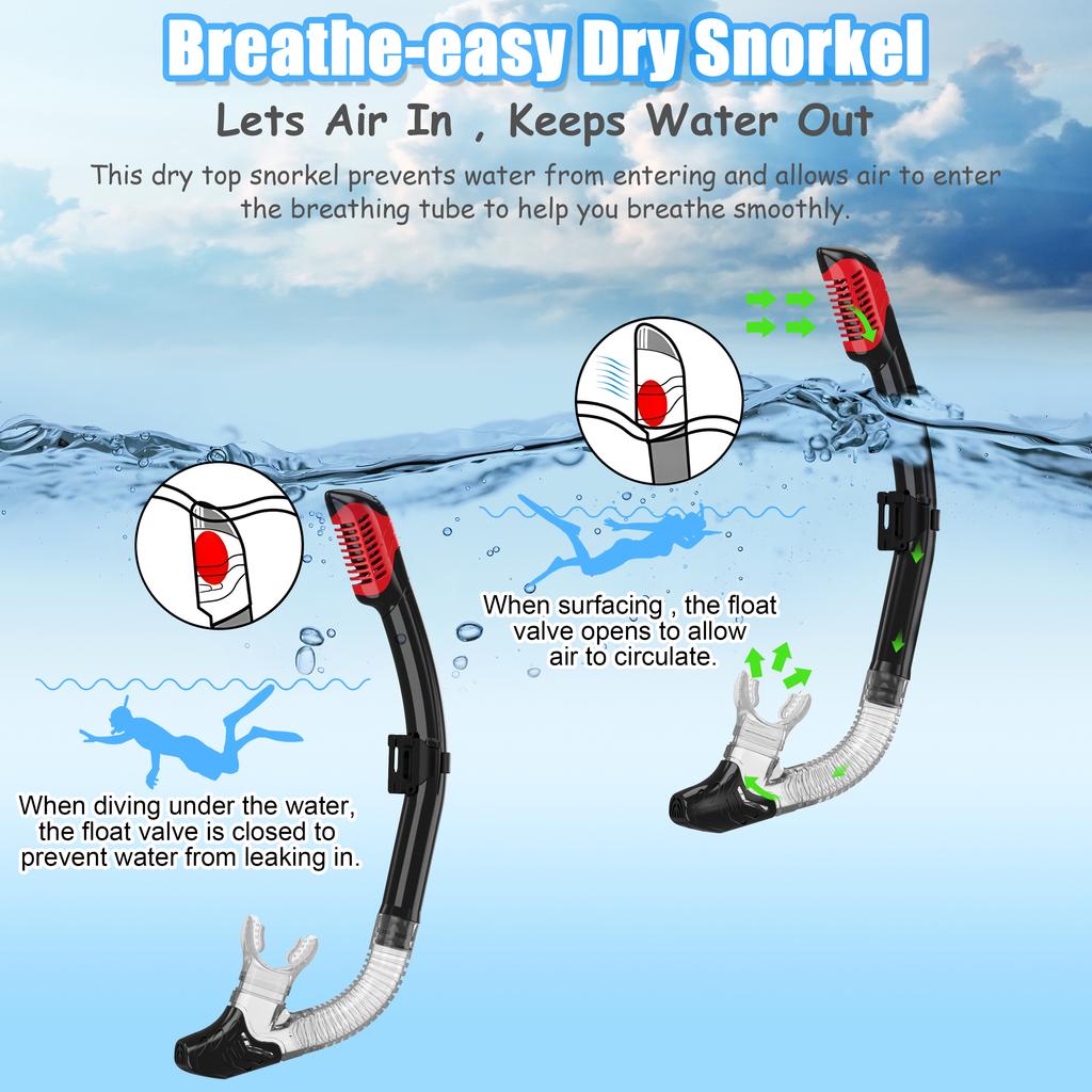 Professional Snorkel Diving Mask Snorkels Goggles Glasses Diving Goggles Swimming Tube Set Anti Fog Snorkel Mask Adult Unisex