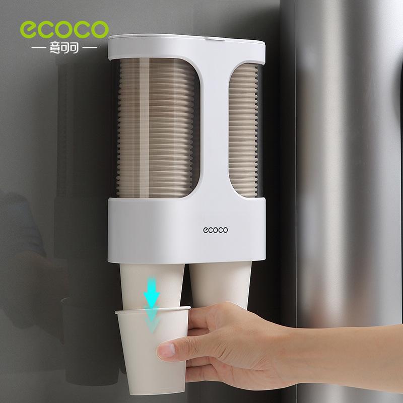 Wall-mounted Paper Cup Holder Disposable Cup Holder for Household Use Free Punch Water Dispenser Cup Extractor Large